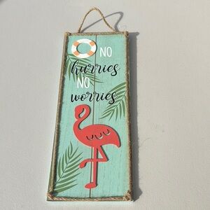 The Spring Shop Tropical Flamingo Wall Decor - Teal and Coral